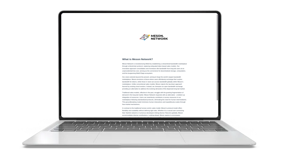 Meson Network (MSN): Ein dezentraler Bandbreitenmarktplatz