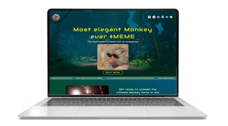 MOST ELEGANT MONKEY EVER: Fast DeFi Coin for Rewards & Payments